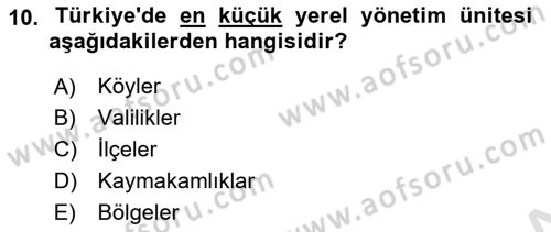 Devlet Bütçesi Dersi 2021 - 2022 Yılı (Final) Dönem Sonu Sınav Soruları 10. Soru