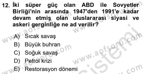 Devlet Bütçesi Dersi Ara Sınavı Deneme Sınav Soruları 12. Soru