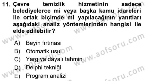 Devlet Bütçesi Dersi 2022 - 2023 Yılı Yaz Okulu Sınav Soruları 11. Soru