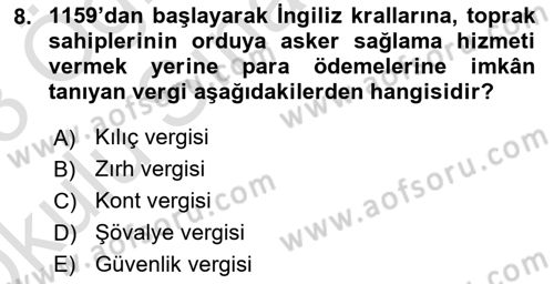 Devlet Bütçesi Dersi 2022 - 2023 Yılı Yaz Okulu Sınav Soruları 8. Soru