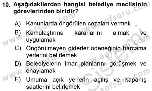 Devlet Bütçesi Dersi 2023 - 2024 Yılı (Final) Dönem Sonu Sınav Soruları 10. Soru