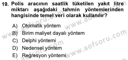 Devlet Bütçesi Dersi 2025 - 2026 Yılı (Vize) Ara Sınav Soruları 19. Soru