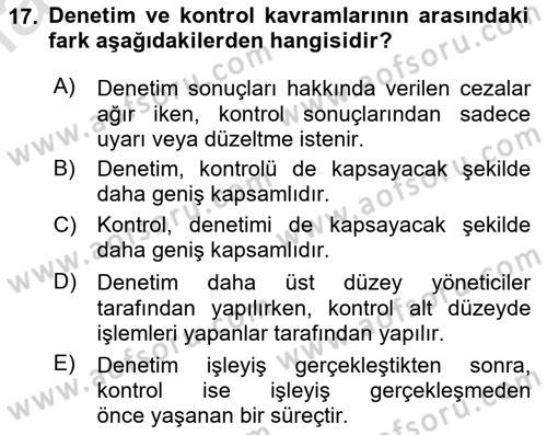Devlet Bütçesi Dersi 2025 - 2026 Yılı (Final) Dönem Sonu Sınav Soruları 17. Soru