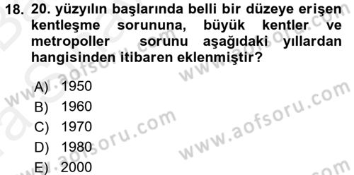 Mahalli İdareler Maliyesi Dersi 2015 - 2016 Yılı (Vize) Ara Sınav Soruları 18. Soru