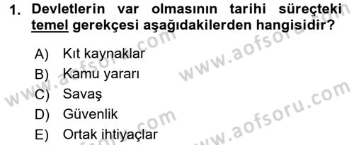 Mahalli İdareler Maliyesi Dersi 2016 - 2017 Yılı (Vize) Ara Sınav Soruları 1. Soru