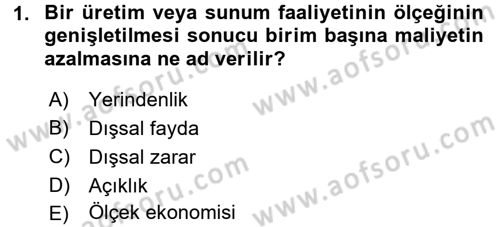 Mahalli İdareler Maliyesi Dersi 2016 - 2017 Yılı (Final) Dönem Sonu Sınav Soruları 1. Soru