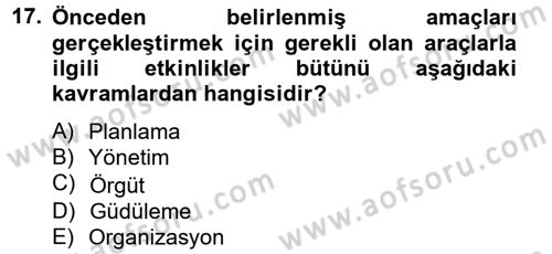 Kamu Mali Yönetimi Dersi 2012 - 2013 Yılı (Vize) Ara Sınav Soruları 17. Soru
