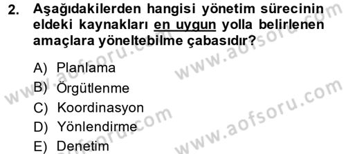 Kamu Mali Yönetimi Dersi 2013 - 2014 Yılı (Final) Dönem Sonu Sınav Soruları 2. Soru