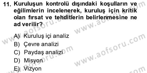 Kamu Mali Yönetimi Dersi 2014 - 2015 Yılı (Final) Dönem Sonu Sınav Soruları 11. Soru