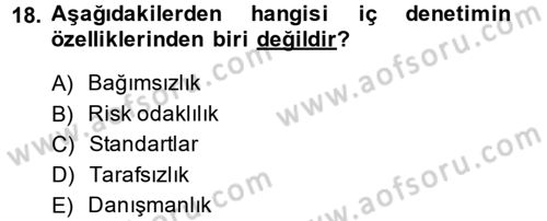 Kamu Mali Yönetimi Dersi 2014 - 2015 Yılı (Final) Dönem Sonu Sınavı 18. Soru