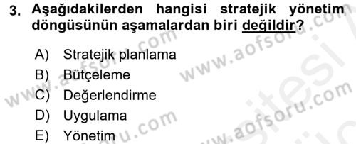 Kamu Mali Yönetimi Dersi 2017 - 2018 Yılı 3 Ders Sınav Soruları 3. Soru
