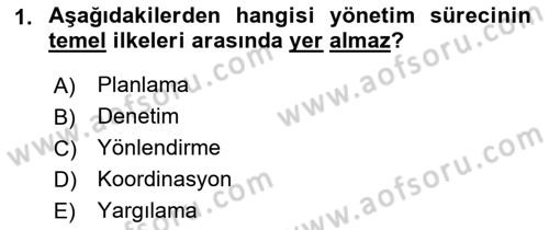 Kamu Mali Yönetimi Dersi 2018 - 2019 Yılı 3 Ders Sınav Soruları 1. Soru