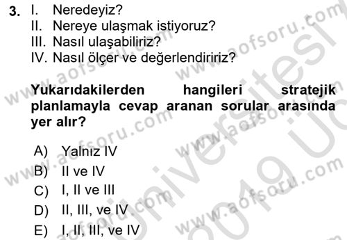 Kamu Mali Yönetimi Dersi 2018 - 2019 Yılı 3 Ders Sınav Soruları 3. Soru