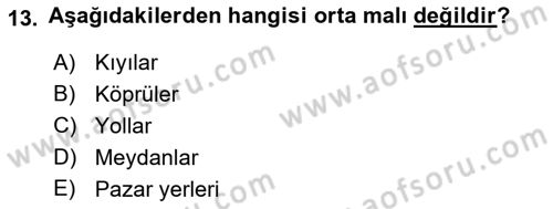 Kamu Mali Yönetimi Dersi 2018 - 2019 Yılı (Final) Dönem Sonu Sınav Soruları 13. Soru