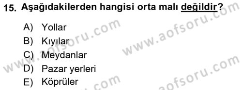 Kamu Mali Yönetimi Dersi 2021 - 2022 Yılı (Final) Dönem Sonu Sınav Soruları 15. Soru