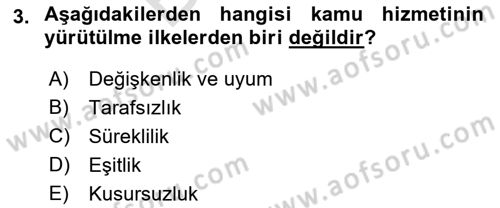 Kamu Mali Yönetimi Dersi 2021 - 2022 Yılı (Final) Dönem Sonu Sınav Soruları 3. Soru