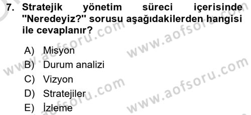 Kamu Mali Yönetimi Dersi 2021 - 2022 Yılı Yaz Okulu Sınav Soruları 7. Soru