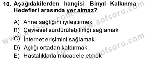 Uluslararası Kamu Maliyesi Dersi 2013 - 2014 Yılı (Final) Dönem Sonu Sınav Soruları 10. Soru