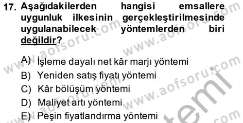 Uluslararası Kamu Maliyesi Dersi 2013 - 2014 Yılı (Final) Dönem Sonu Sınav Soruları 17. Soru