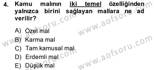 Uluslararası Kamu Maliyesi Dersi 2013 - 2014 Yılı (Final) Dönem Sonu Sınav Soruları 4. Soru