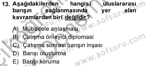 Uluslararası Kamu Maliyesi Dersi 2014 - 2015 Yılı (Vize) Ara Sınav Soruları 13. Soru