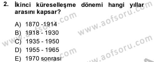 Uluslararası Kamu Maliyesi Dersi 2014 - 2015 Yılı (Vize) Ara Sınav Soruları 2. Soru