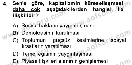 Uluslararası Kamu Maliyesi Dersi 2014 - 2015 Yılı (Vize) Ara Sınav Soruları 4. Soru