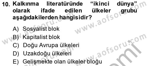Uluslararası Kamu Maliyesi Dersi 2014 - 2015 Yılı (Final) Dönem Sonu Sınav Soruları 10. Soru