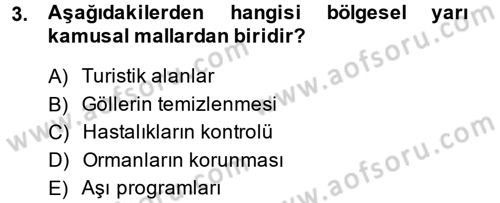 Uluslararası Kamu Maliyesi Dersi 2014 - 2015 Yılı (Final) Dönem Sonu Sınav Soruları 3. Soru