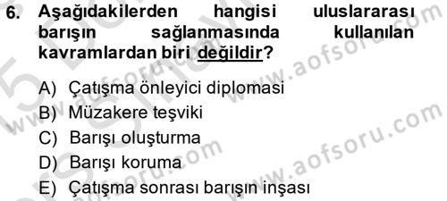 Uluslararası Kamu Maliyesi Dersi 2014 - 2015 Yılı Tek Ders Sınavı 6. Soru