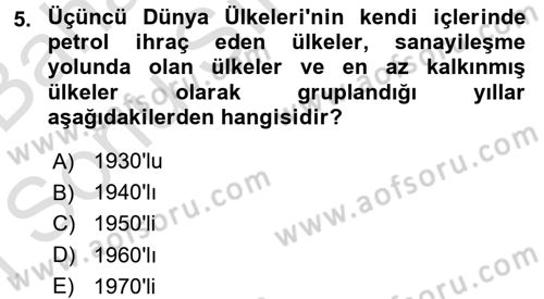 Uluslararası Kamu Maliyesi Dersi 2015 - 2016 Yılı (Final) Dönem Sonu Sınav Soruları 5. Soru