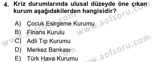 Uluslararası Kamu Maliyesi Dersi 2016 - 2017 Yılı 3 Ders Sınavı 4. Soru