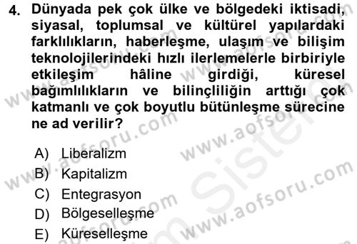 Uluslararası Kamu Maliyesi Dersi 2017 - 2018 Yılı (Vize) Ara Sınavı 4. Soru