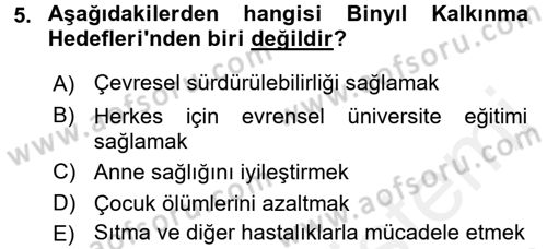 Uluslararası Kamu Maliyesi Dersi 2017 - 2018 Yılı (Final) Dönem Sonu Sınavı 5. Soru