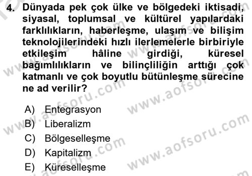 Uluslararası Kamu Maliyesi Dersi 2018 - 2019 Yılı 3 Ders Sınav Soruları 4. Soru