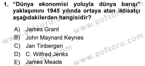 Uluslararası Kamu Maliyesi Dersi 2018 - 2019 Yılı (Final) Dönem Sonu Sınav Soruları 1. Soru