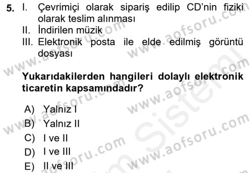 Uluslararası Kamu Maliyesi Dersi 2018 - 2019 Yılı (Final) Dönem Sonu Sınav Soruları 5. Soru