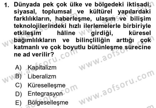 Uluslararası Kamu Maliyesi Dersi 2021 - 2022 Yılı (Vize) Ara Sınav Soruları 1. Soru