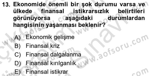 Uluslararası Kamu Maliyesi Dersi 2021 - 2022 Yılı (Vize) Ara Sınav Soruları 13. Soru