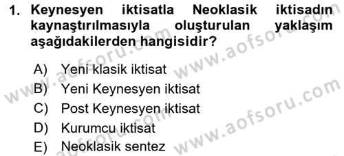 Uluslararası Kamu Maliyesi Dersi 2022 - 2023 Yılı Yaz Okulu Sınav Soruları 1. Soru