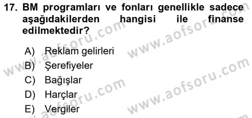 Uluslararası Kamu Maliyesi Dersi 2023 - 2024 Yılı (Vize) Ara Sınav Soruları 17. Soru