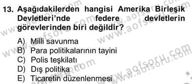 Mahalli İdareler Maliyesi Dersi 2012 - 2013 Yılı (Vize) Ara Sınav Soruları 13. Soru