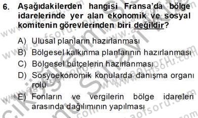 Mahalli İdareler Maliyesi Dersi 2013 - 2014 Yılı (Final) Dönem Sonu Sınav Soruları 6. Soru