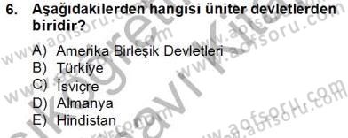 Mahalli İdareler Maliyesi Dersi 2013 - 2014 Yılı Tek Ders Sınav Soruları 6. Soru