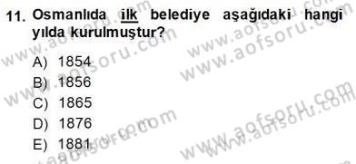 Mahalli İdareler Maliyesi Dersi 2014 - 2015 Yılı (Final) Dönem Sonu Sınav Soruları 11. Soru
