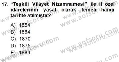 Mahalli İdareler Maliyesi Dersi 2014 - 2015 Yılı (Final) Dönem Sonu Sınav Soruları 17. Soru