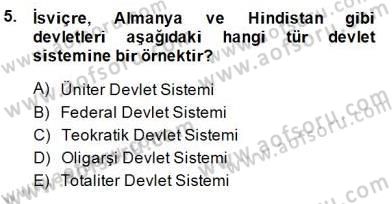 Mahalli İdareler Maliyesi Dersi 2014 - 2015 Yılı (Final) Dönem Sonu Sınav Soruları 5. Soru