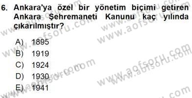Mahalli İdareler Maliyesi Dersi 2015 - 2016 Yılı (Final) Dönem Sonu Sınav Soruları 6. Soru