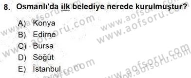 Mahalli İdareler Maliyesi Dersi 2015 - 2016 Yılı (Final) Dönem Sonu Sınav Soruları 8. Soru