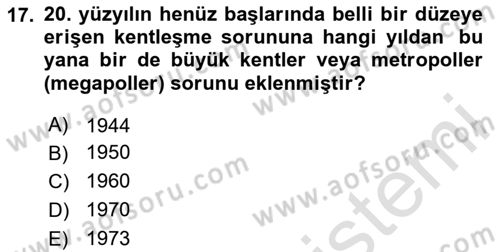 Mahalli İdareler Maliyesi Dersi 2024 - 2025 Yılı (Vize) Ara Sınav Soruları 17. Soru